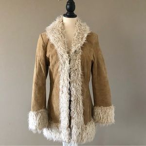 Penny Lane Furry Trim Jacket / Coat. Size Small